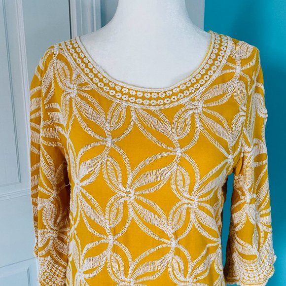 Solitaire for Anthropolgie Embroidered Boho Peasant Blouse (size S) - Picture 4 of 12